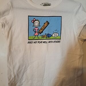 Cute Tshirt says,Does Not Play Well With  Others NO BOUNDARIES WOMEN'S T-SHIRT